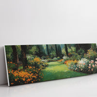 Sunlit Garden Path in Bloom