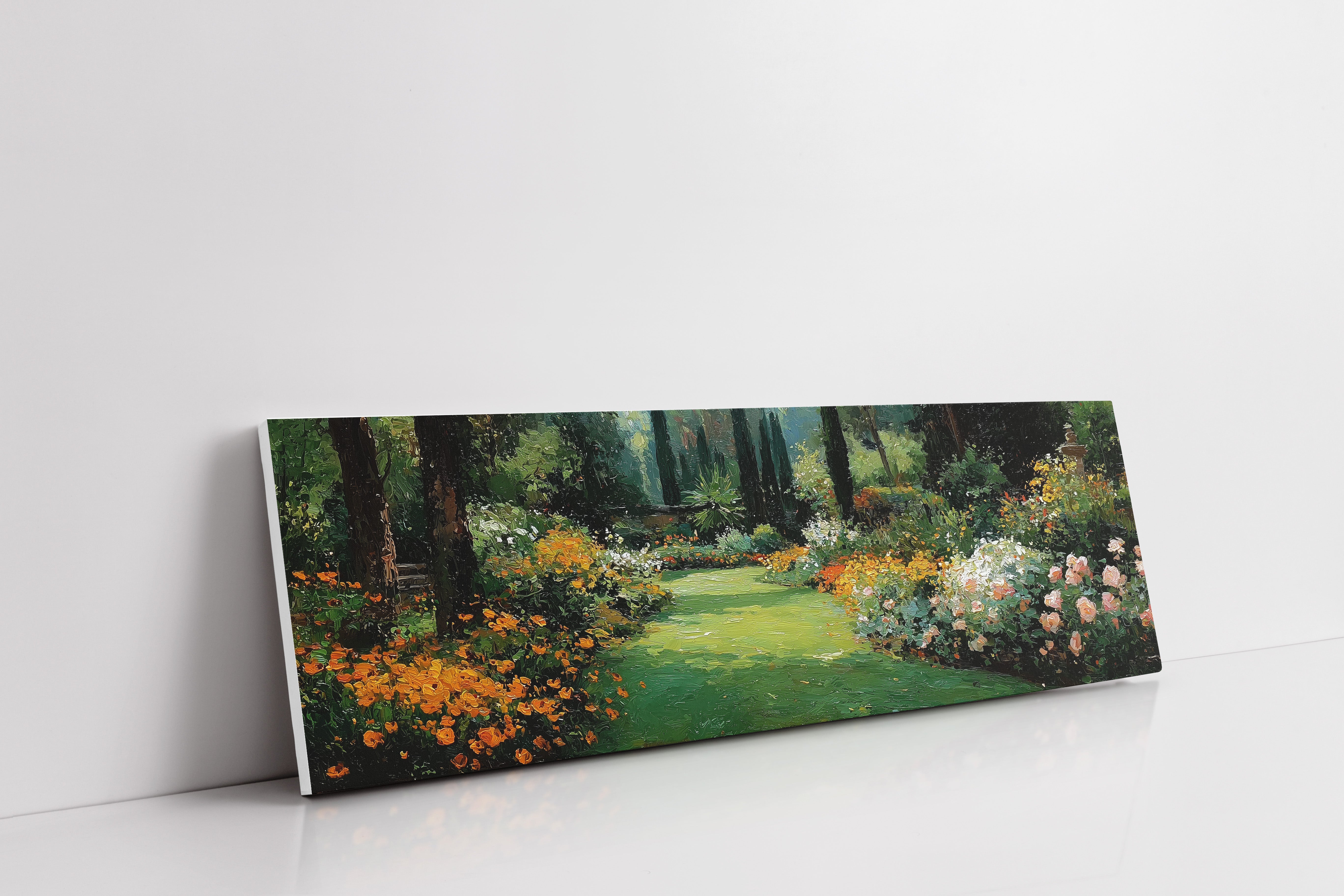 Sunlit Garden Path in Bloom