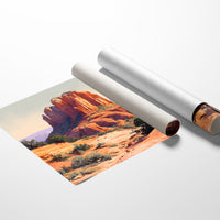 Sandstone Giants Guard Desert Dawn