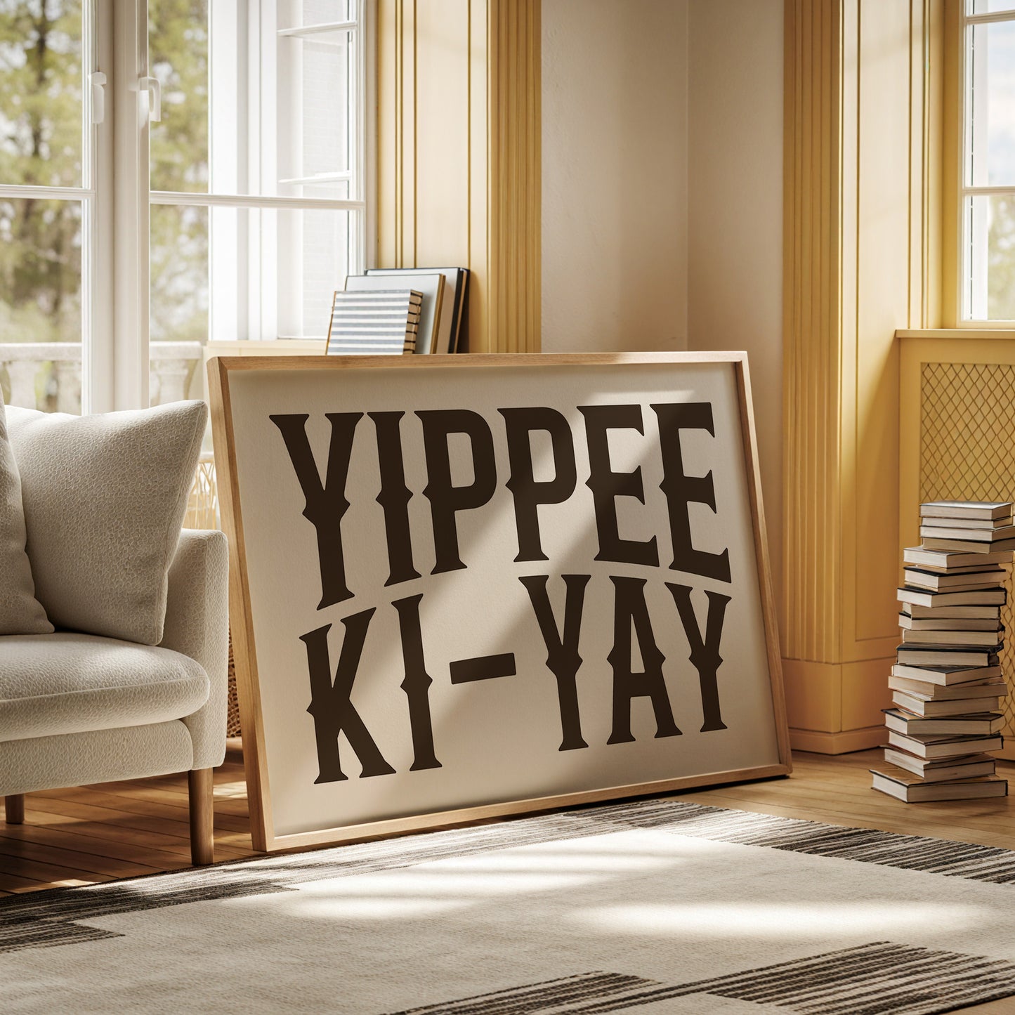 Yippee Ki-Yay Western Typography Print