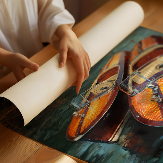 Varnished Vessels Await Mediterranean Twilight