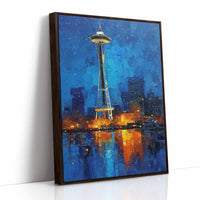 Seattle Burning Blue at Midnight
