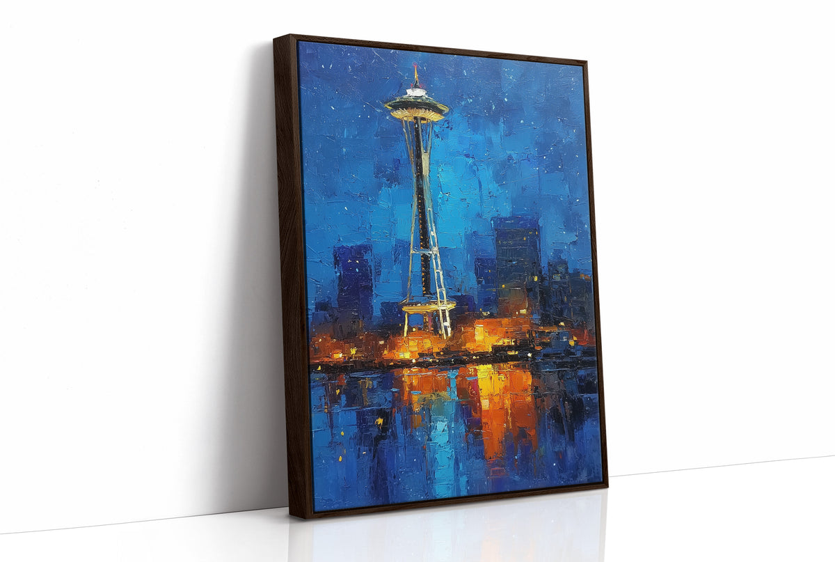 Seattle Burning Blue at Midnight