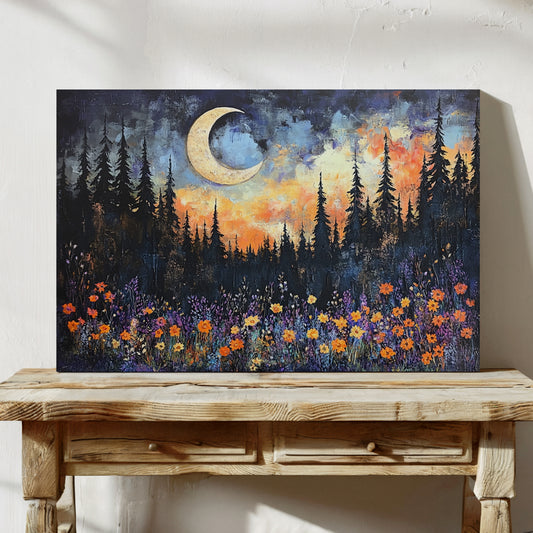 Moonlit Meadow Catches Fire Above