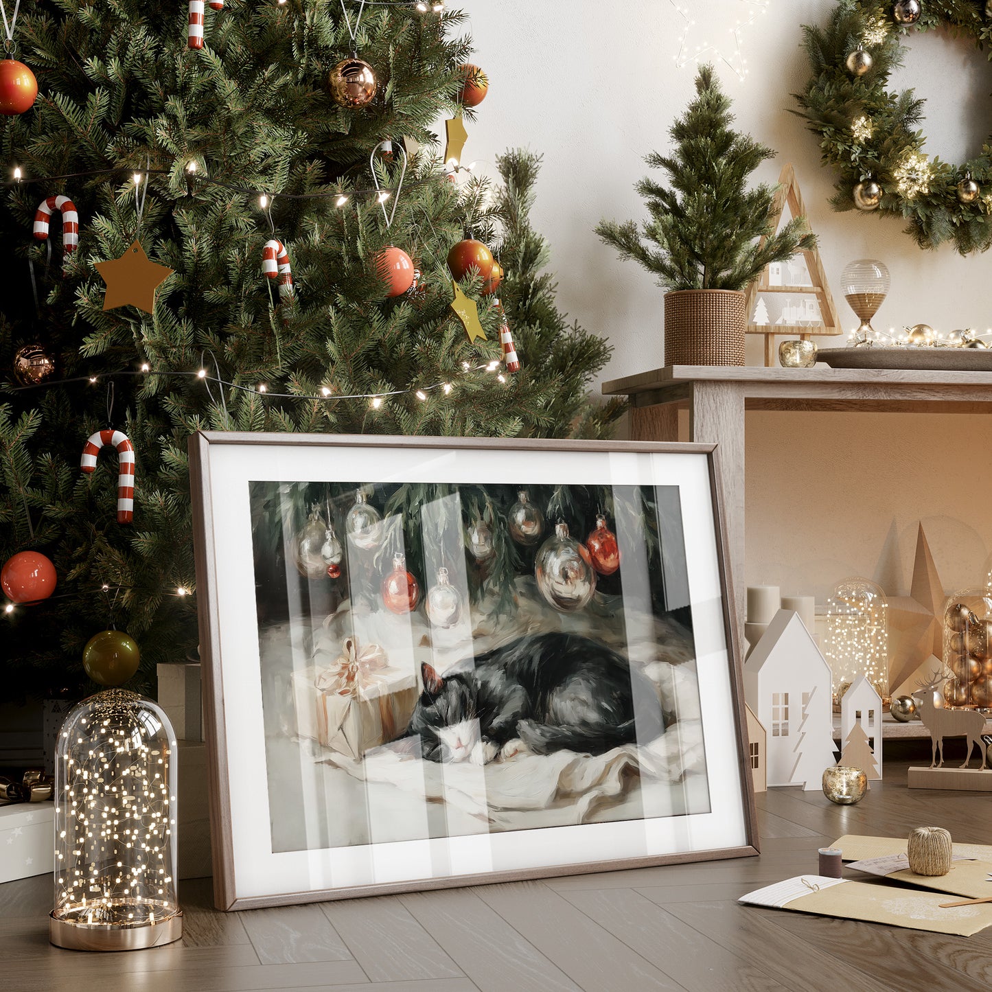 Silent Night Under Christmas Ornaments