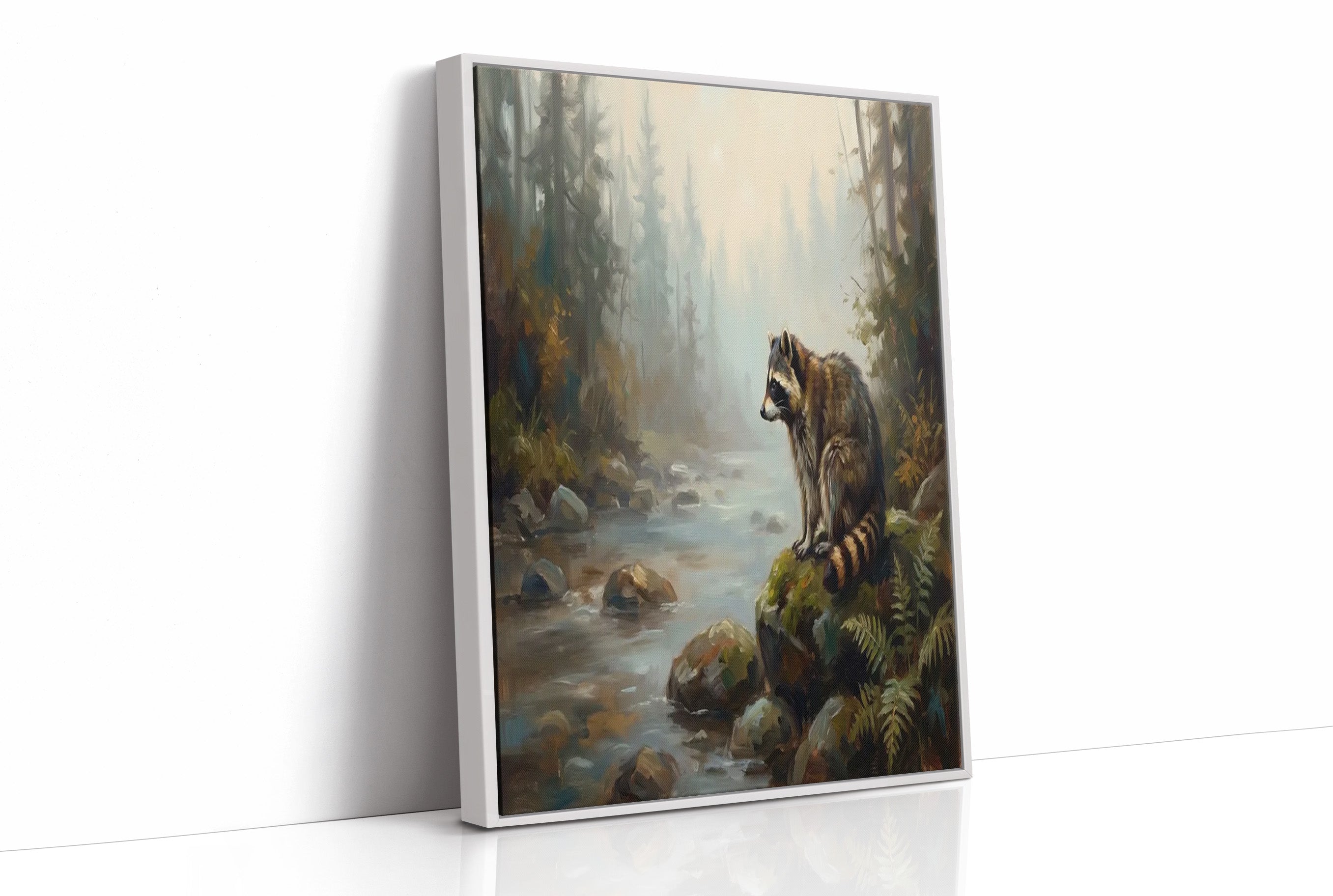 Raccoon by the Rapids