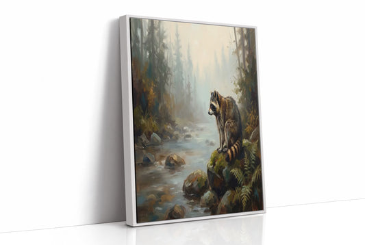 Raccoon by the Rapids