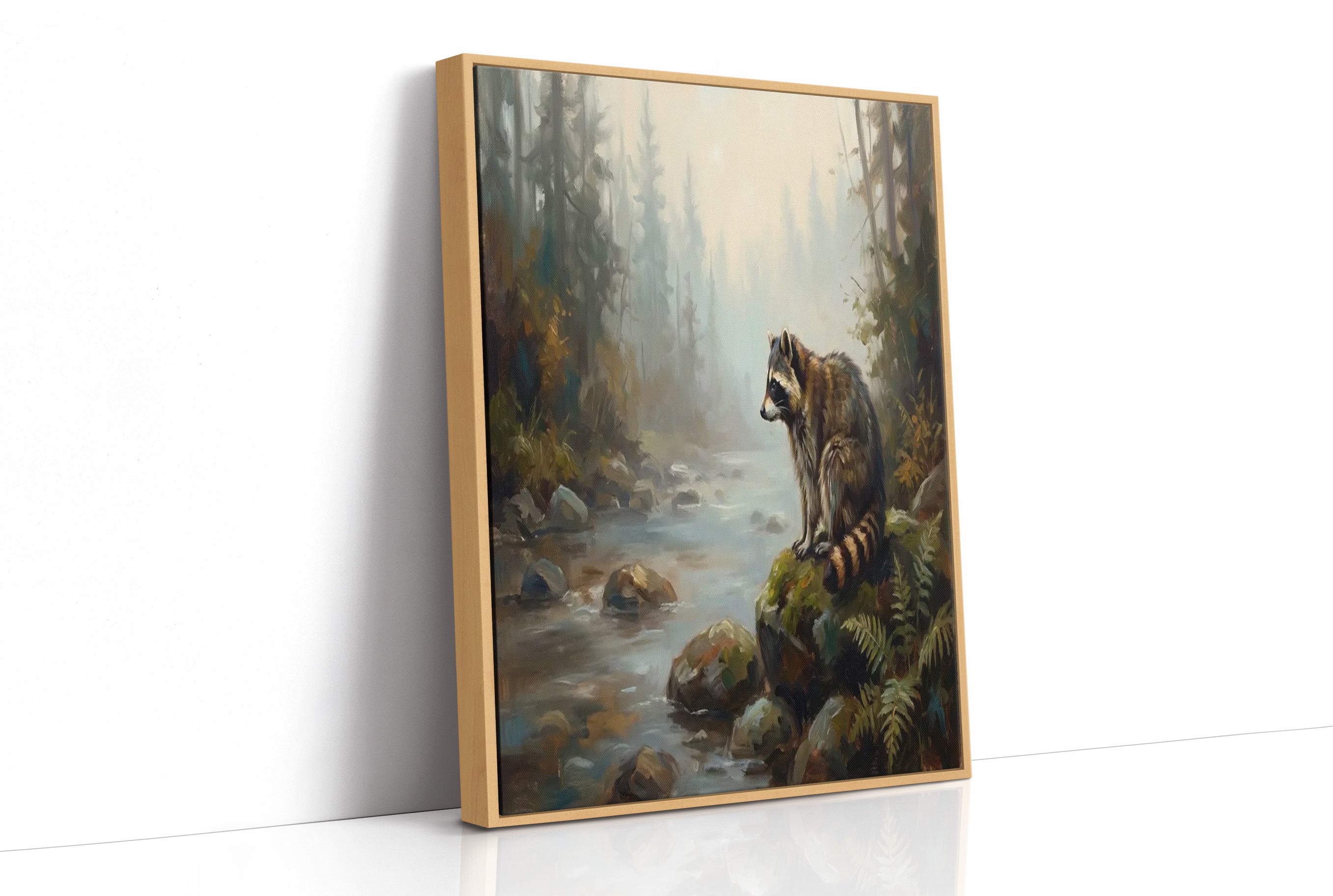 Raccoon by the Rapids