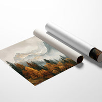 Autumn Gold Meets Mountain Snow