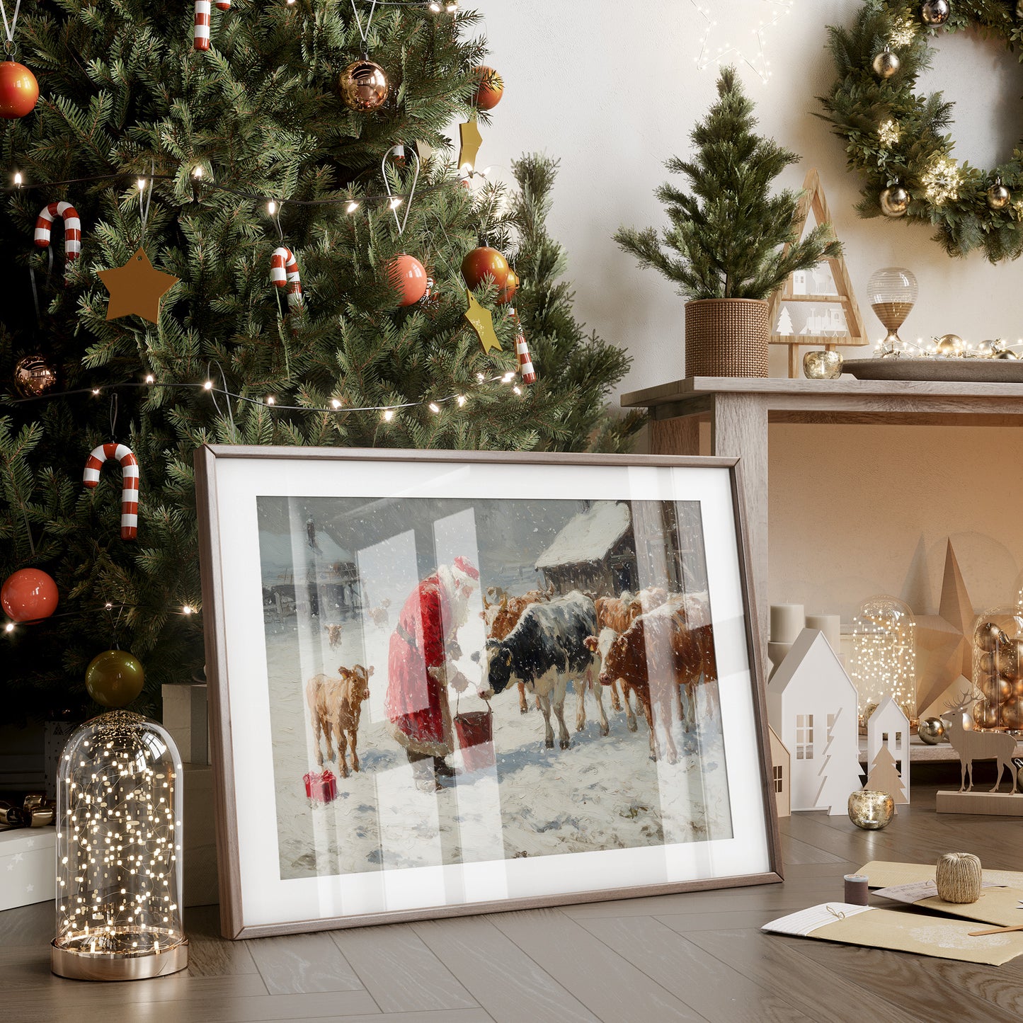 Winter Barn Brings Christmas To Cows