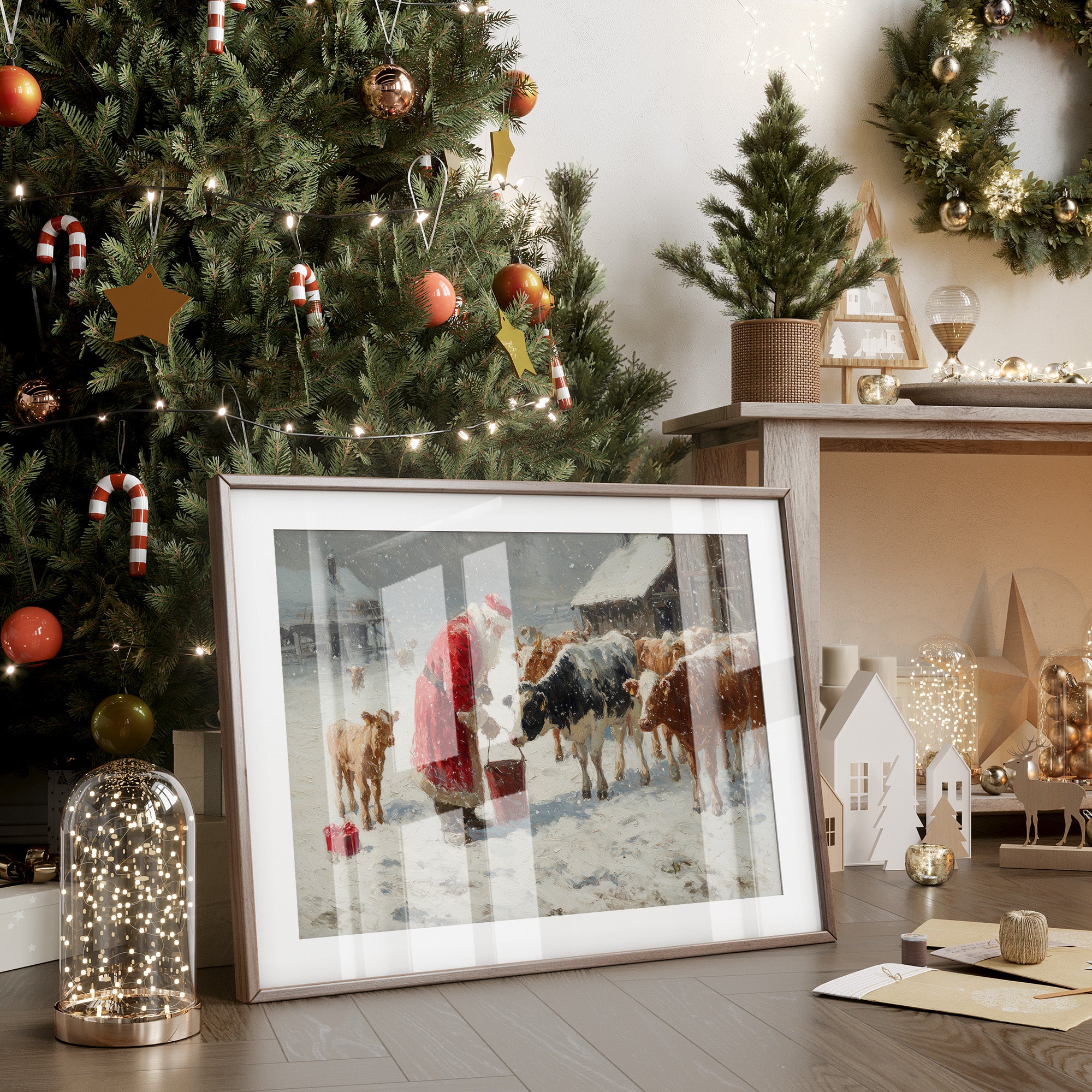 Winter Barn Brings Christmas To Cows