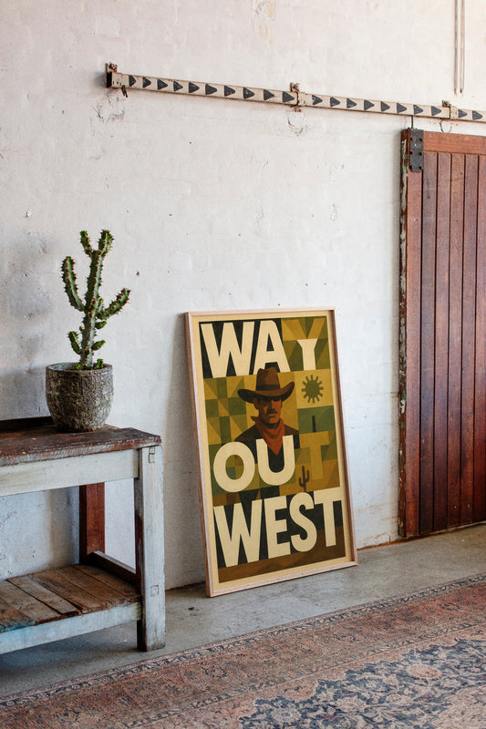Way Out West Cowboy Poster