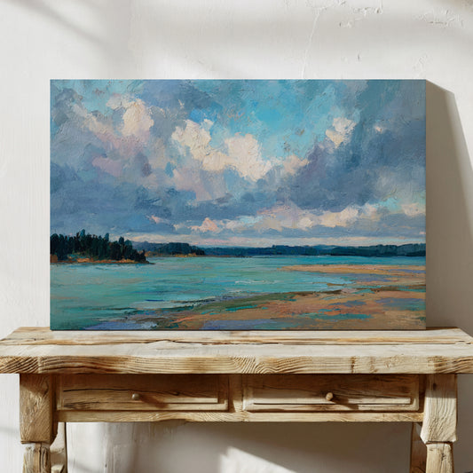 Summer Clouds Dance Above Turquoise Bay