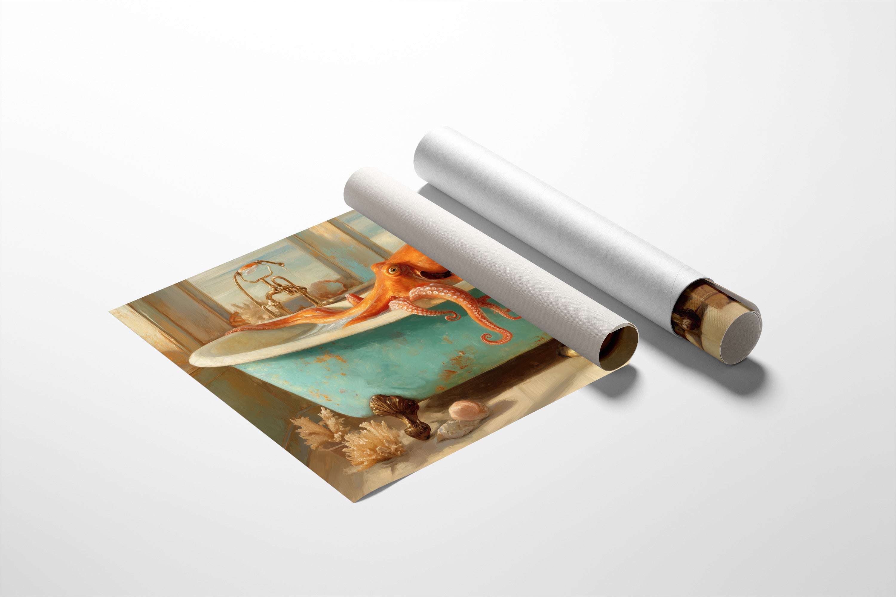 Octopus Takes A Turquoise Bath