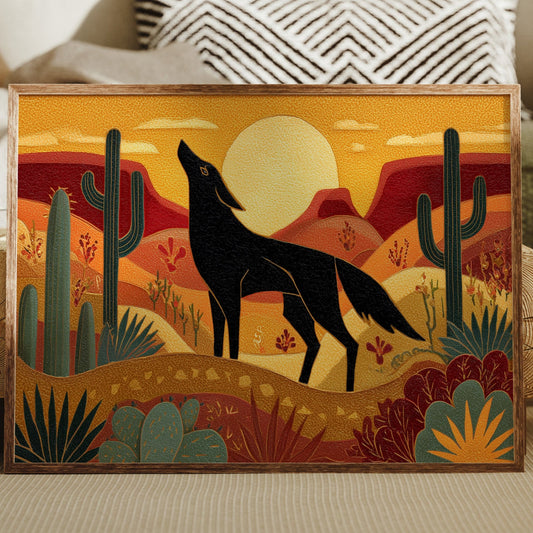 Coyote Songs At Desert Sunset