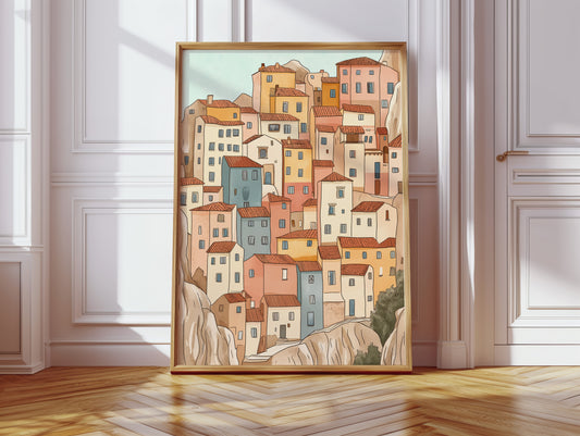 Colorful Village on the Cliffs