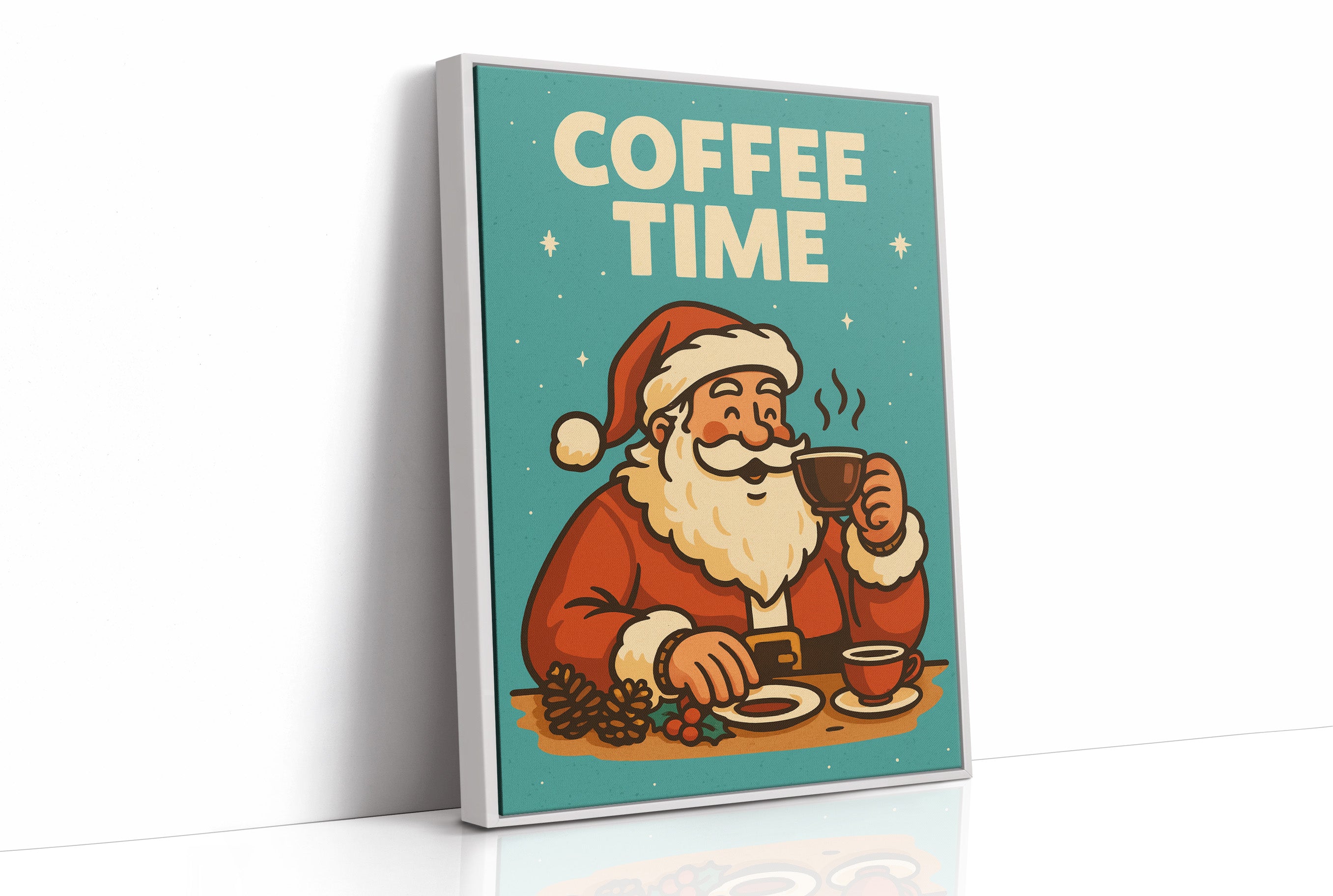 Santa Sips Before Morning Rush