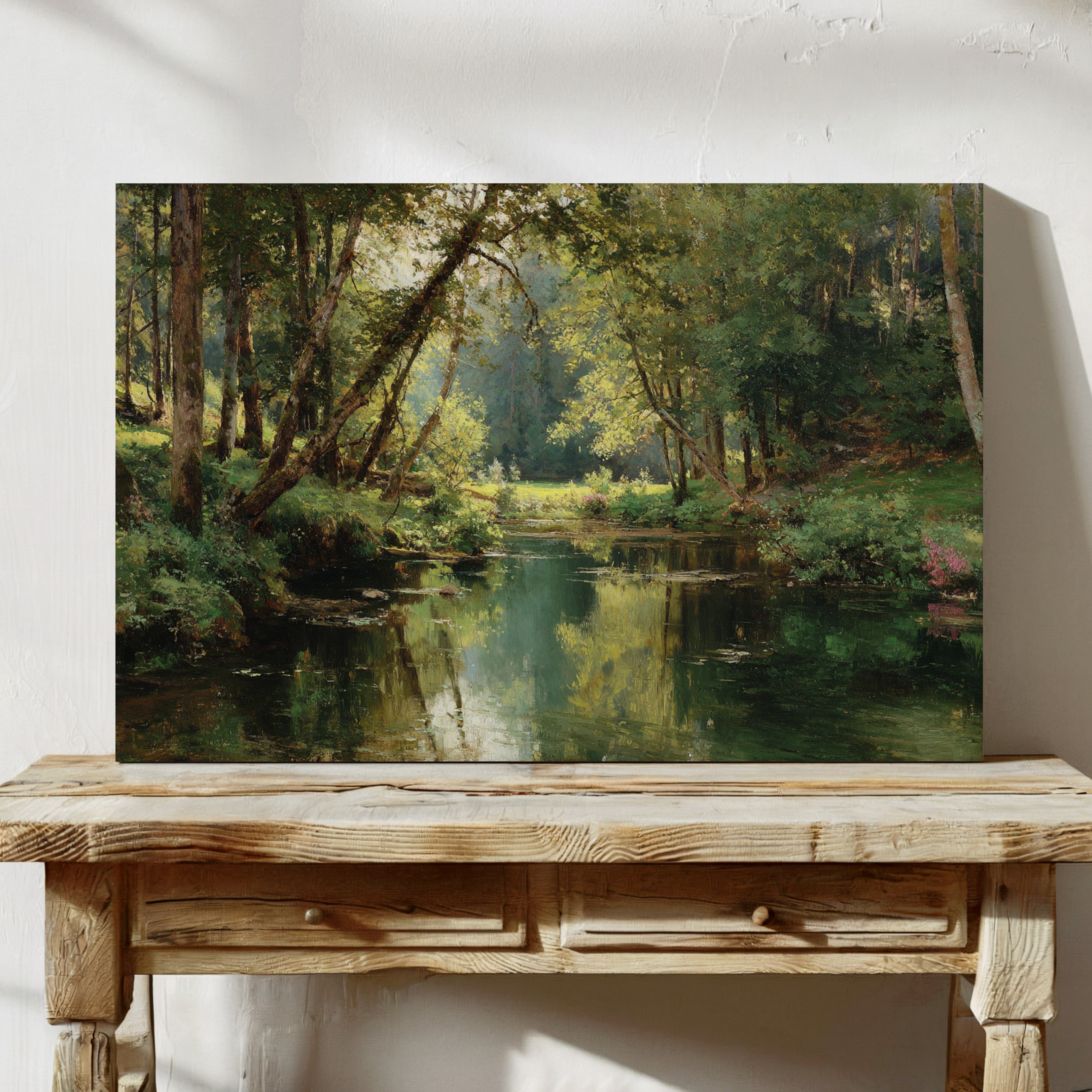 Summer Light Dances Through Forest Stream