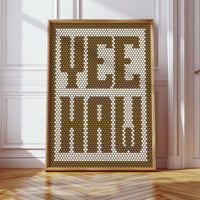 Yeehaw Western Mosaic in Warm Brown