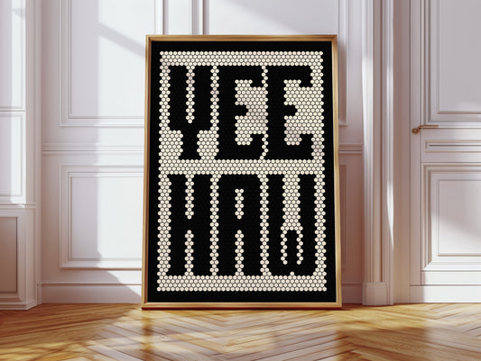 Yeehaw Mosaic Western Shout in Black