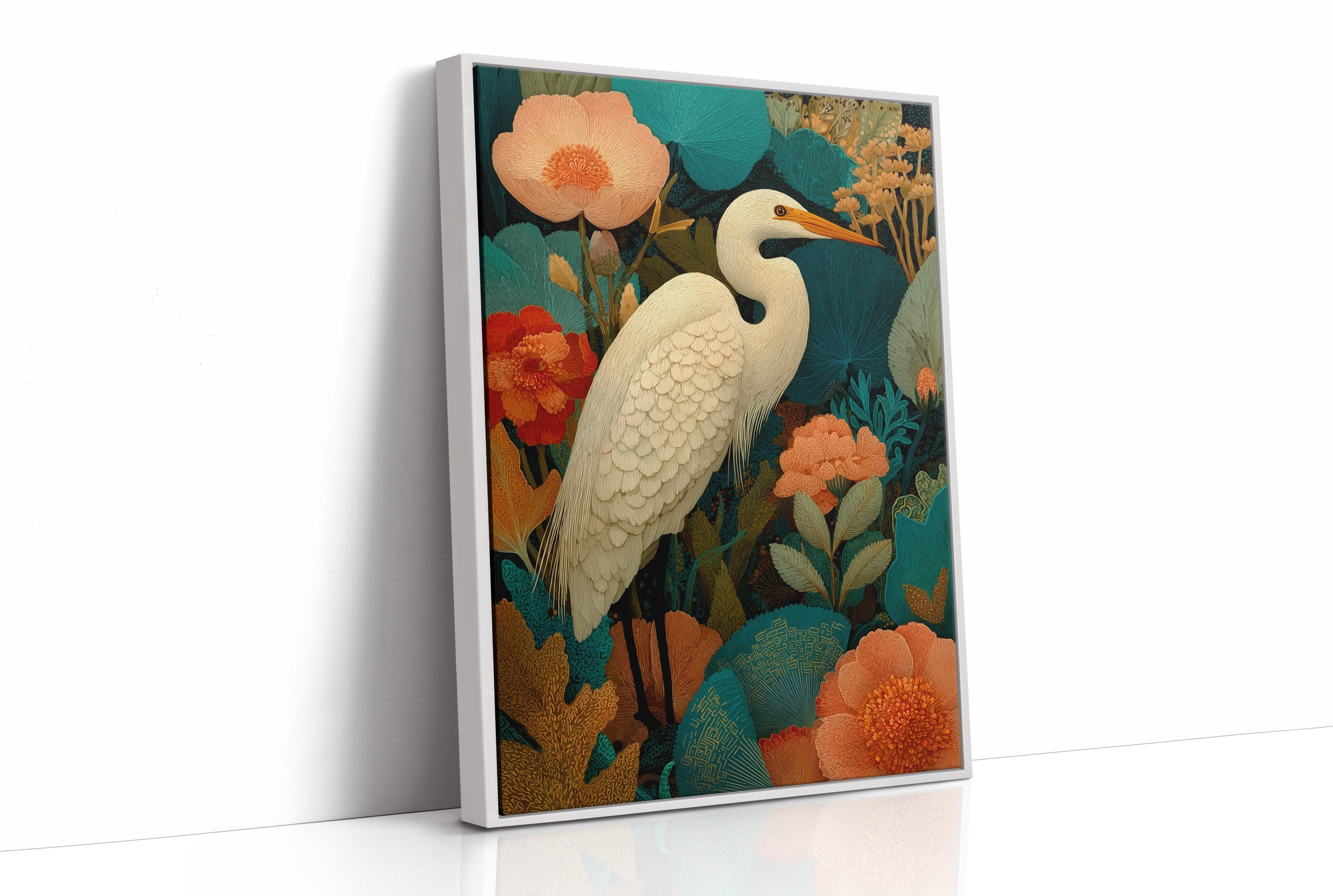 The Egret Stood Among Abundance