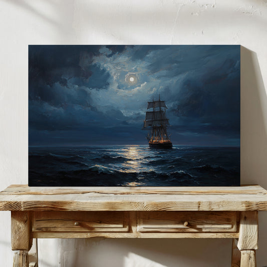 Moonlit Voyage On Ancient Tides