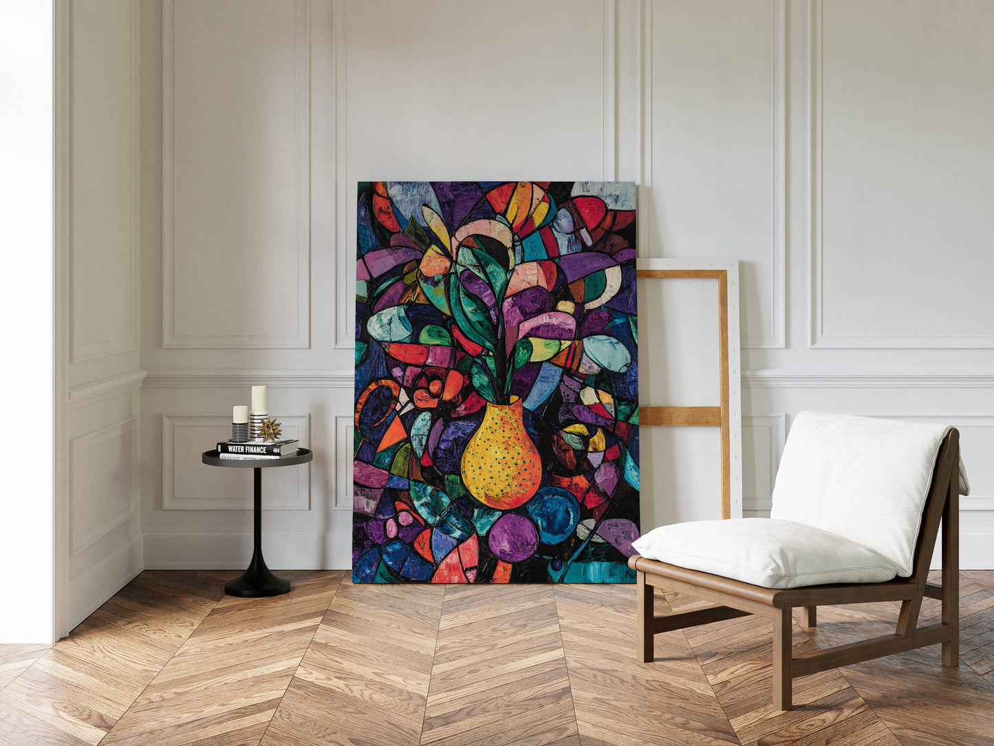Midnight Garden Blooms In Glass