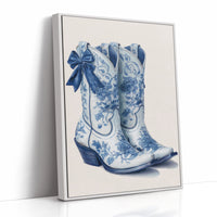 Wildflower Cowgirl Dreams - Blue Western Boots