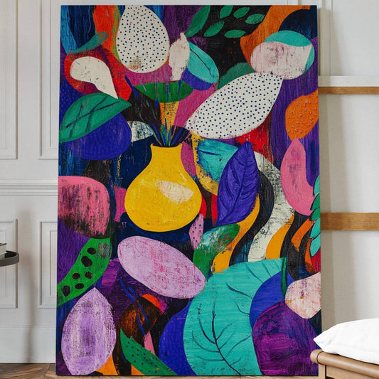 Yellow Vase Dances With Color