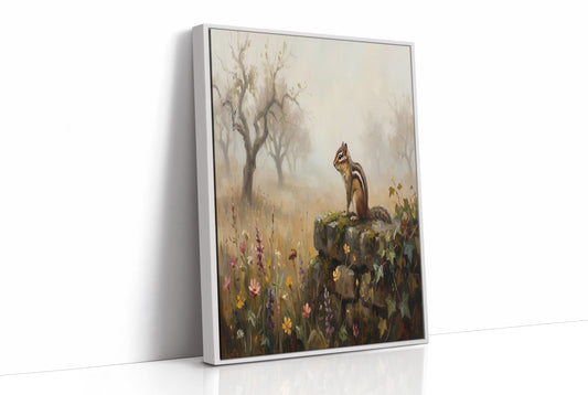 Chipmunk on the Stone Wall
