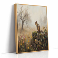 Chipmunk on the Stone Wall