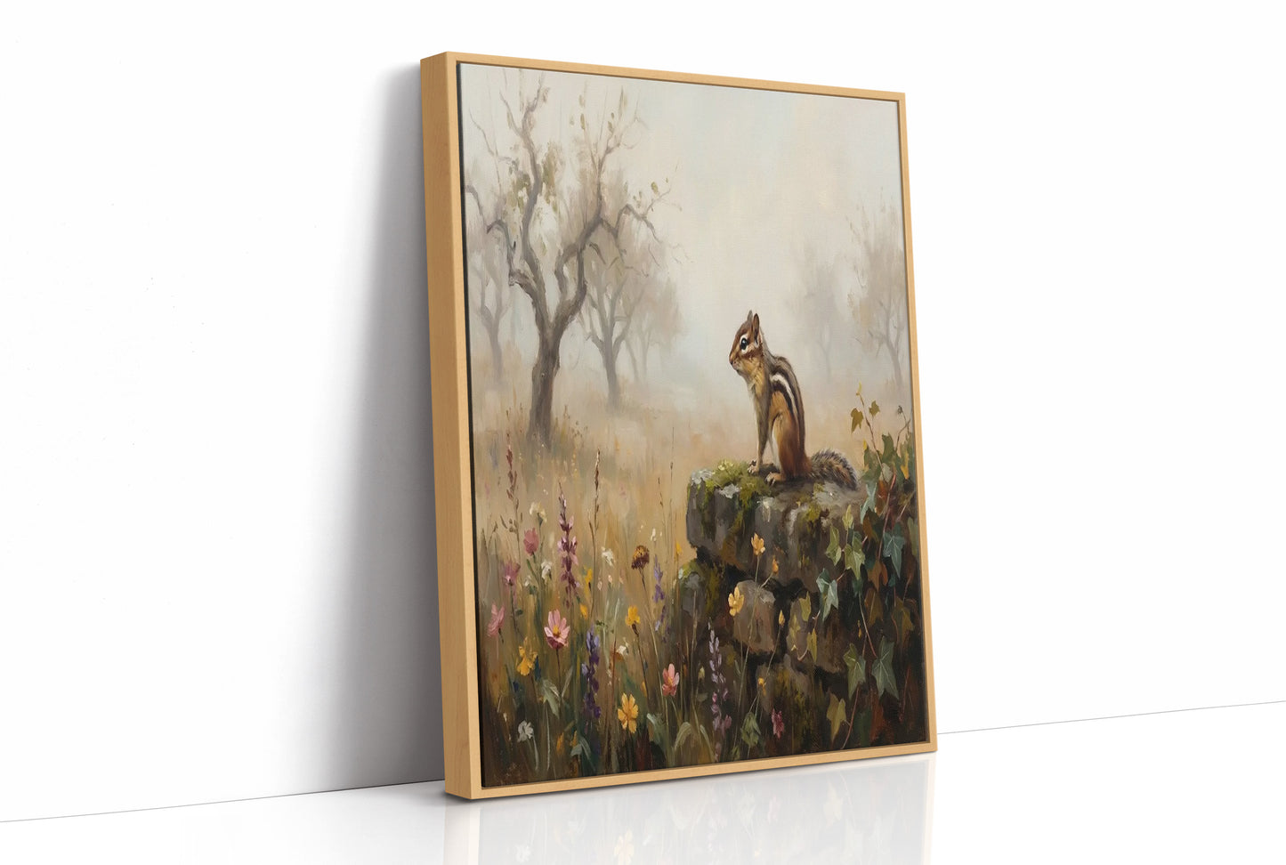 Chipmunk on the Stone Wall