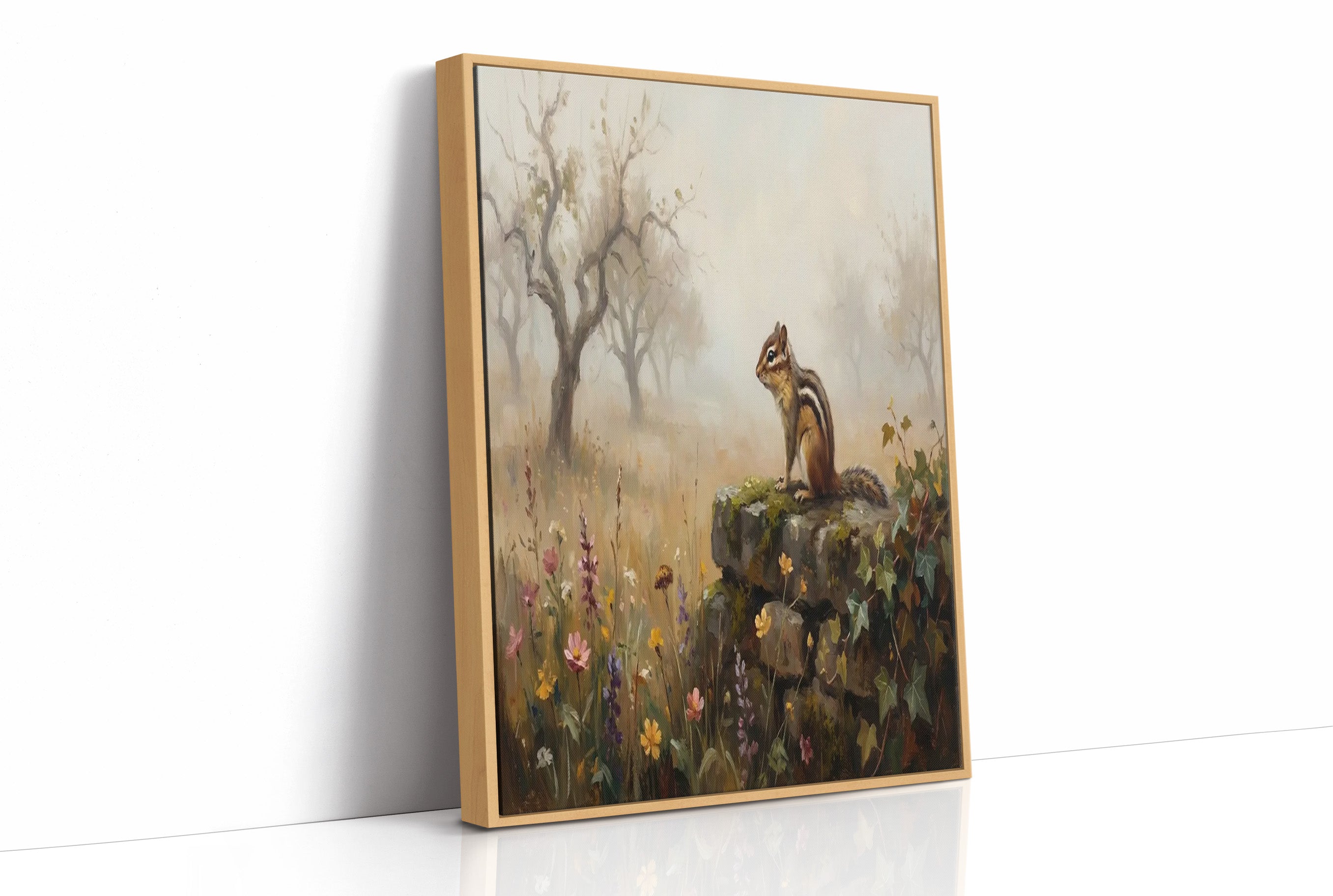 Chipmunk on the Stone Wall