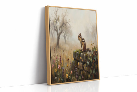 Chipmunk on the Stone Wall