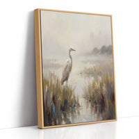 Egret in the Marsh Grass