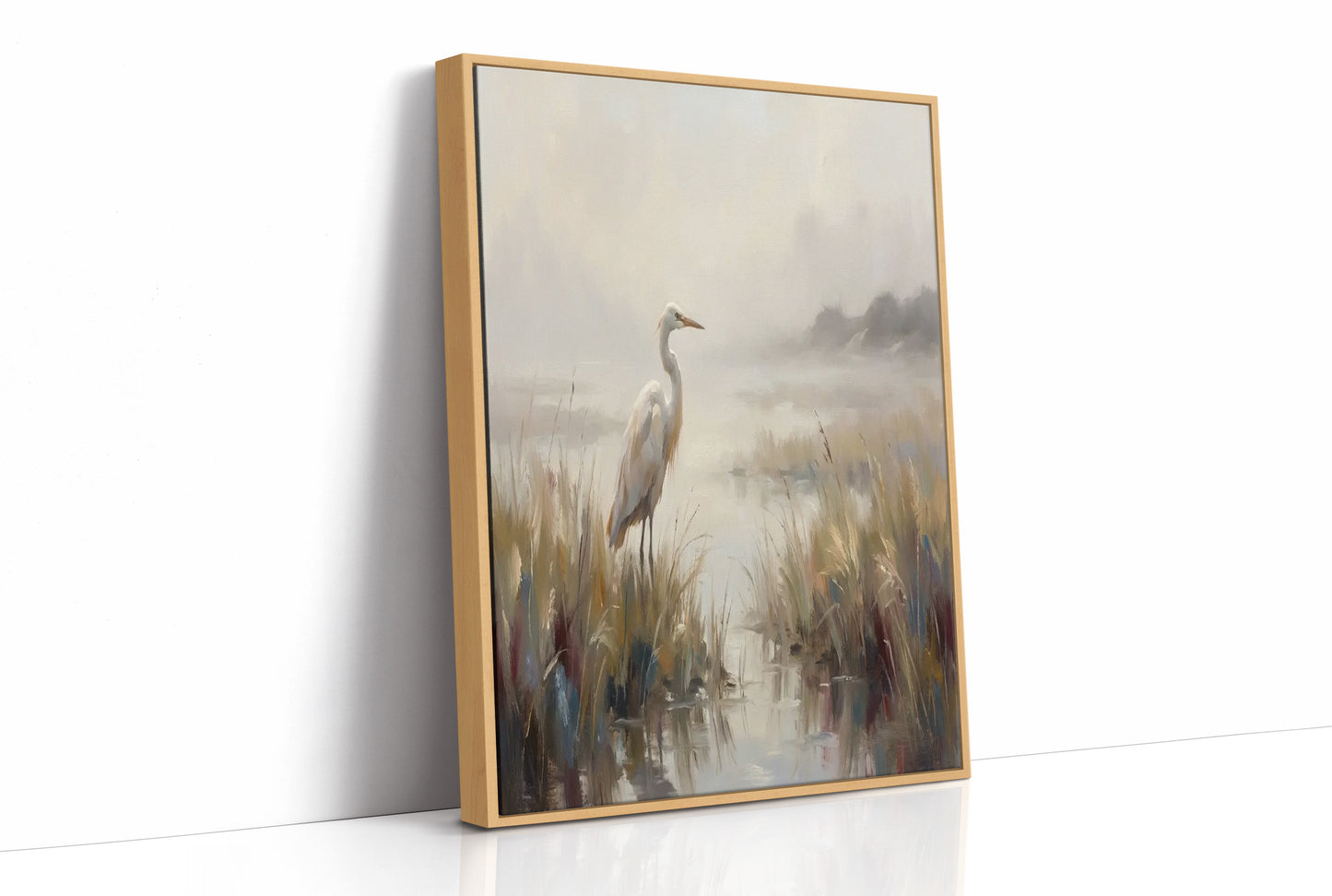 Egret in the Marsh Grass