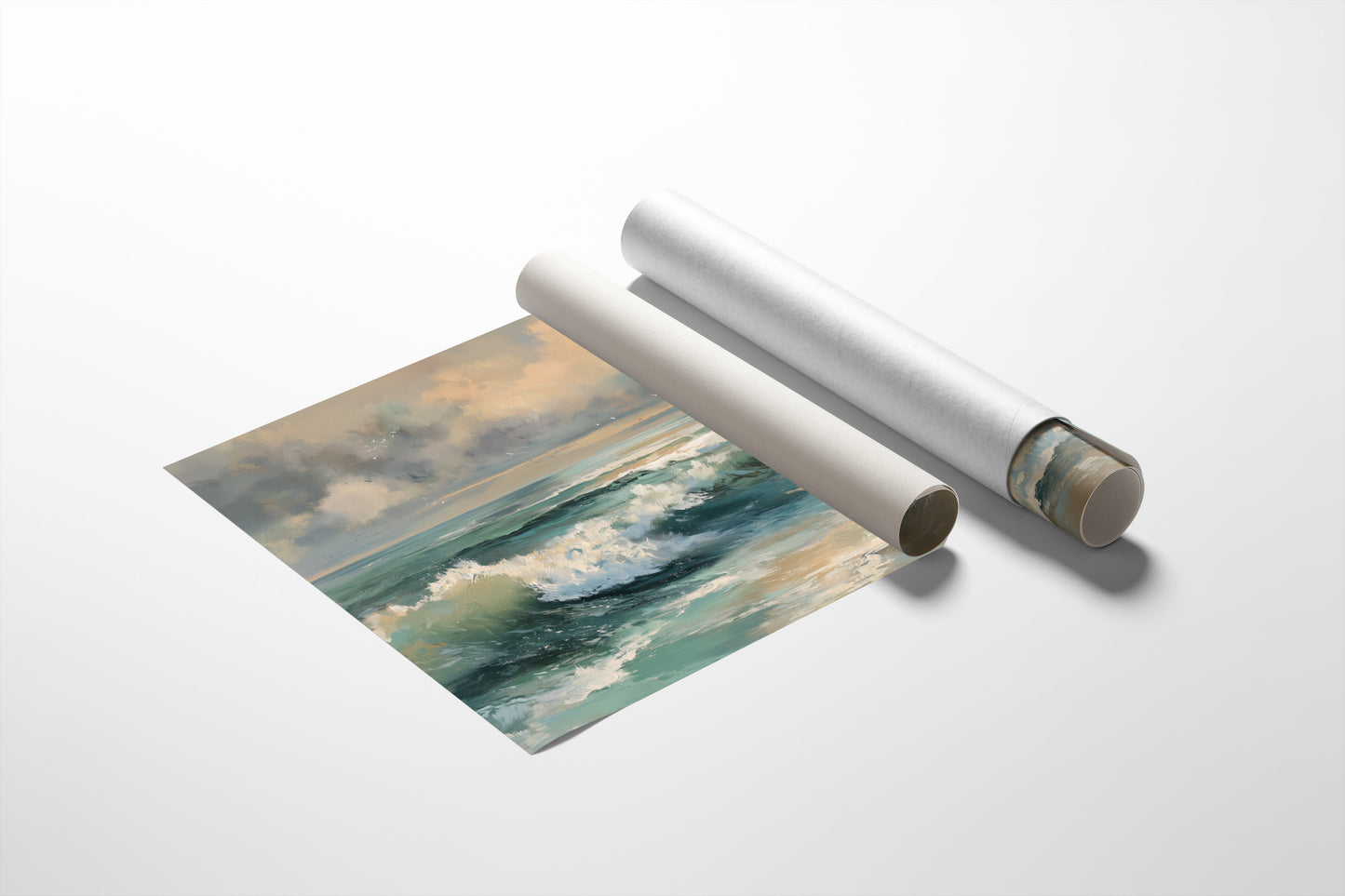 Turquoise Surf Meets Golden Sky