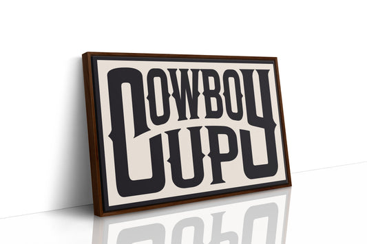 Cowboy Up Western Print in Black Ink