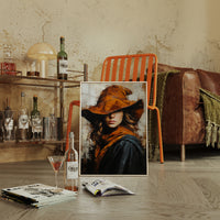 Mystical Woman in Orange Hat