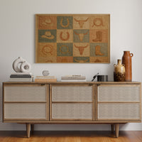 Western Icons Patchwork Quilt Print