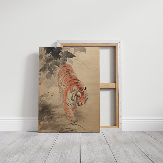 Silent Steps Through Misty Bamboo