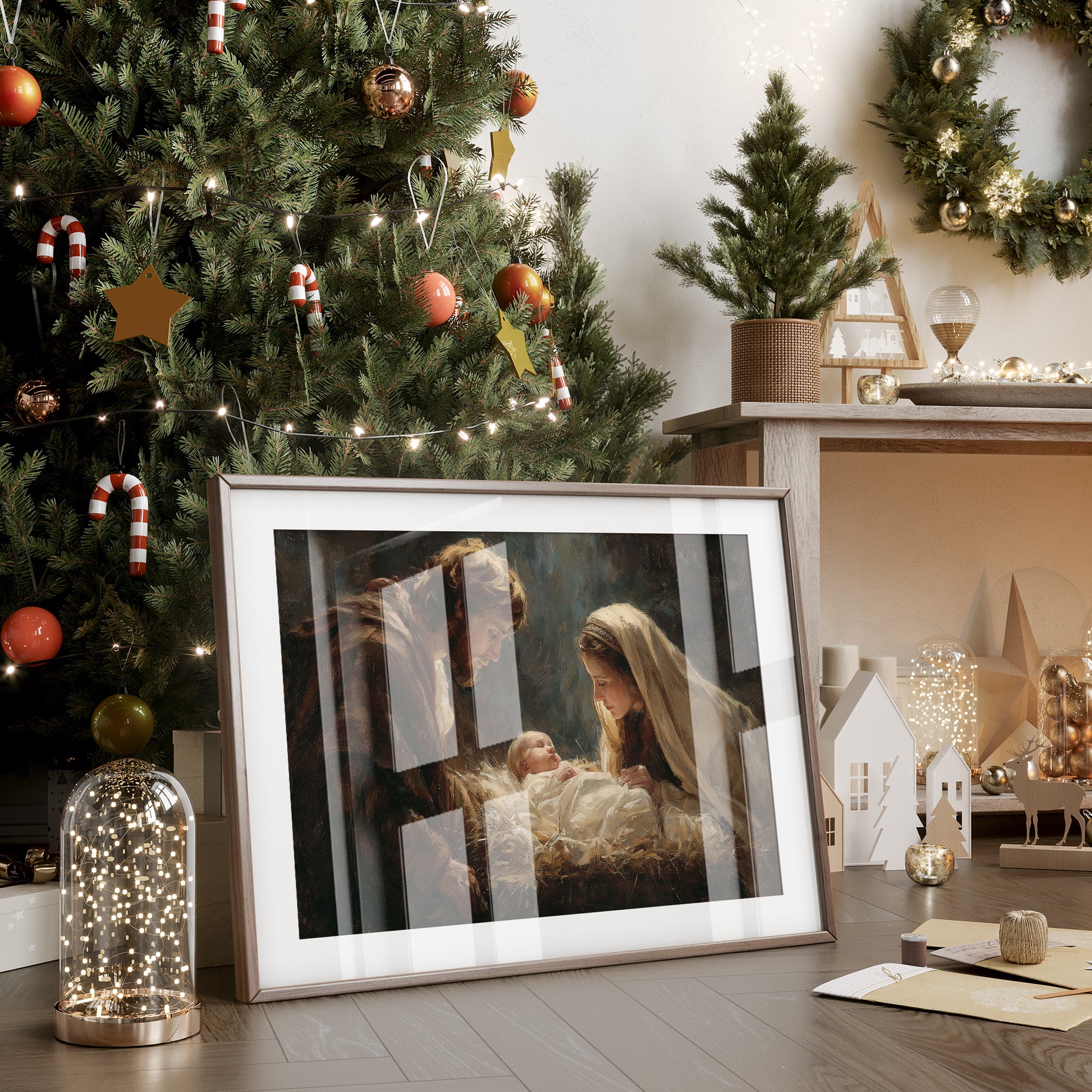 Sacred Light Fills Winter Night