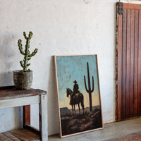 Rider and Saguaro at Dusk