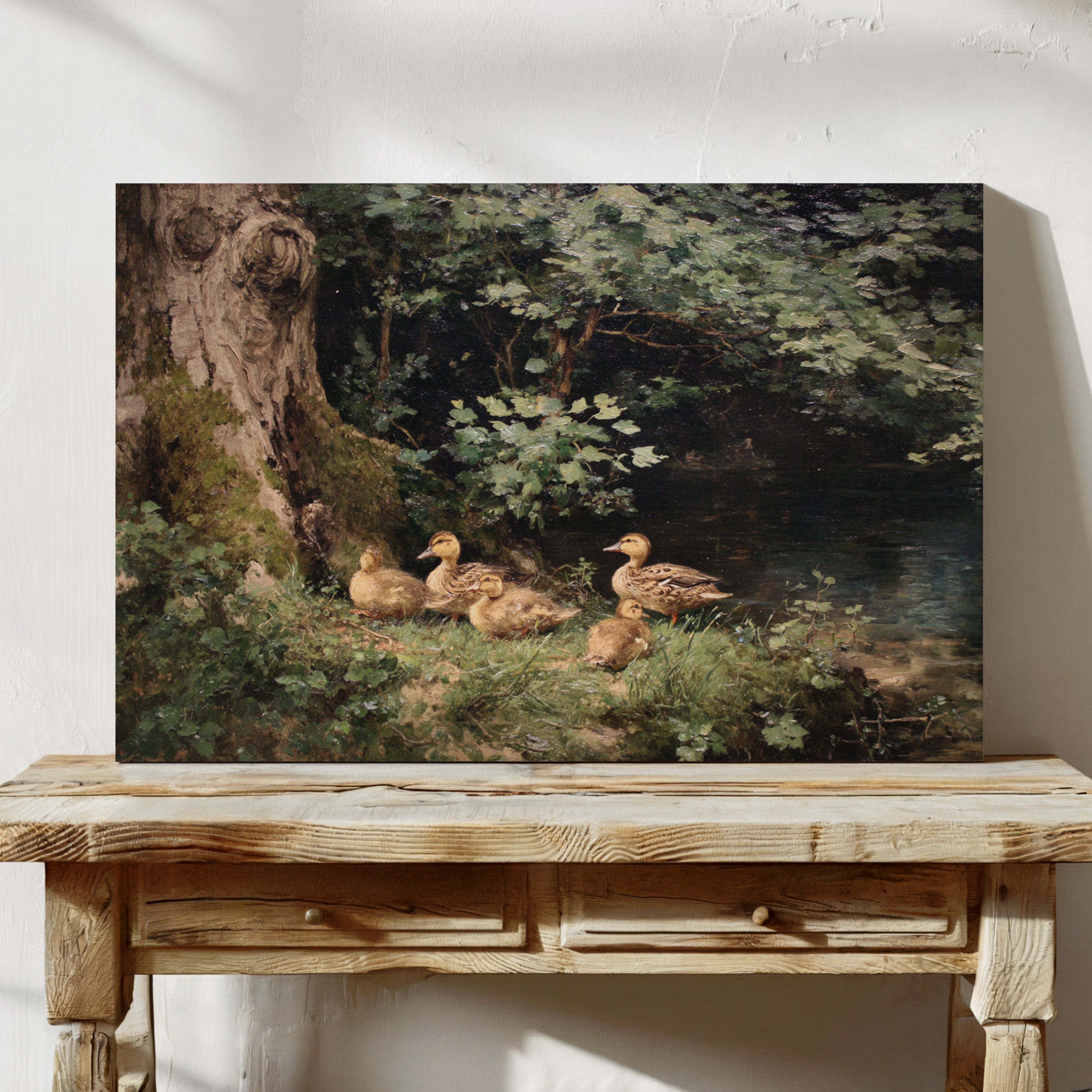 Ducks Rest By Ancient Oak Waters