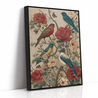 Songbirds Among Coral Blooms