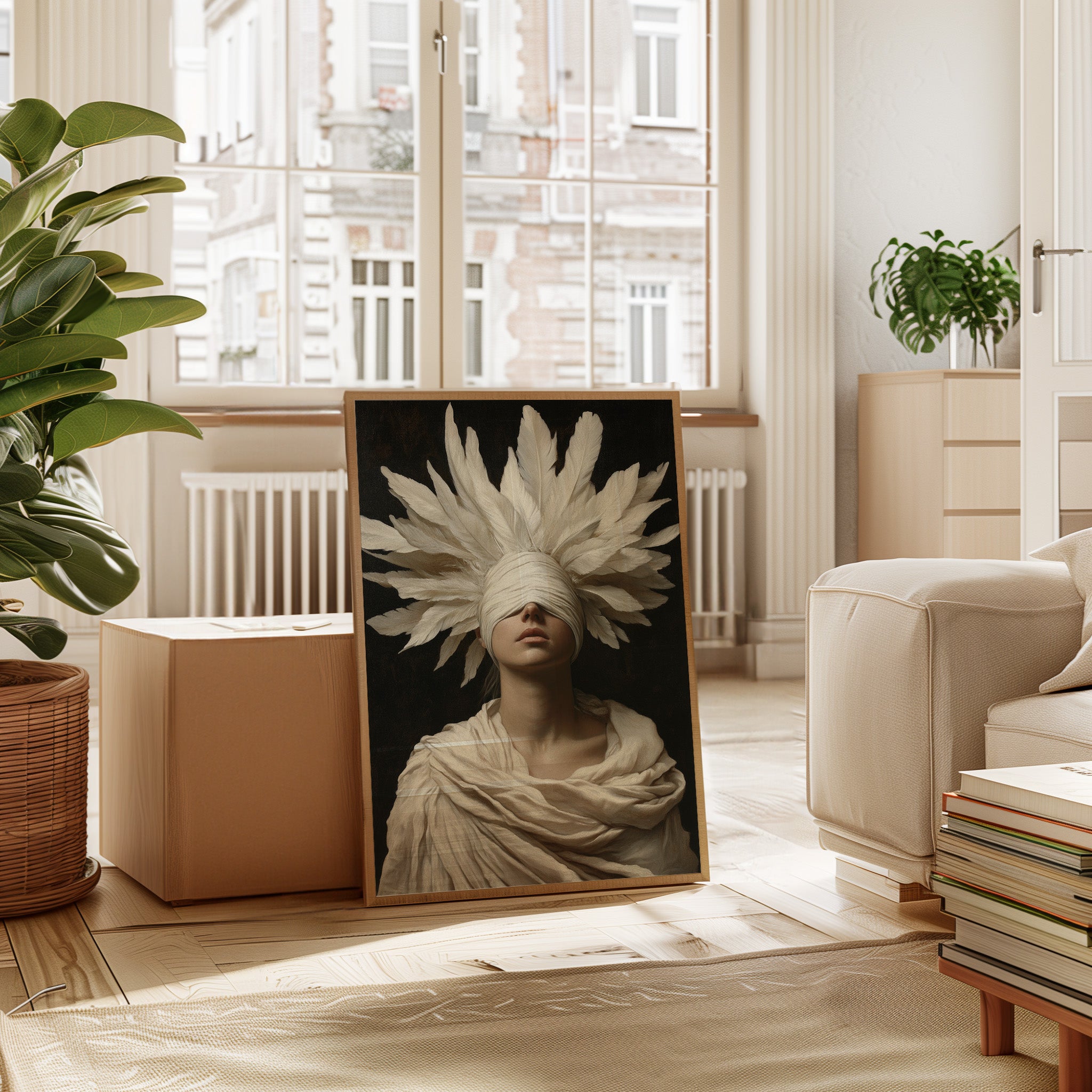 Blind Oracle in Ivory Feathers