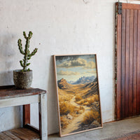 Winding Trail Through Golden Desert