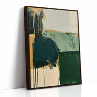 Forest Green Abstract Drip Study