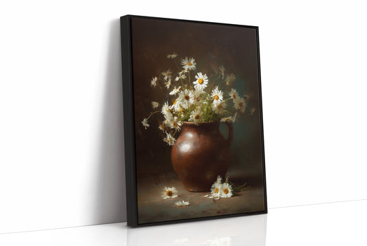 Daisies Dance In Earthen Vessel