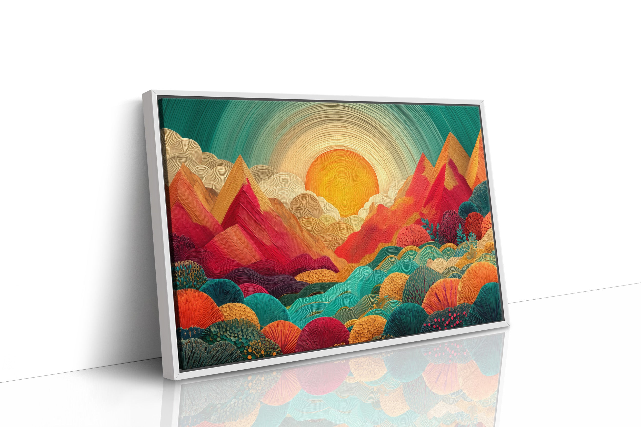 Mountains Dance In Coral Light